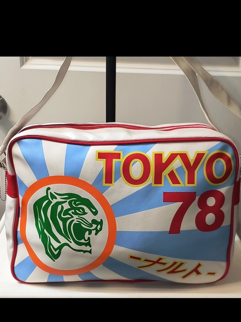 Red and White Accent Shoulder Bag Tokyo 78 Y2K Style By Wanted - Picture 2 of 10